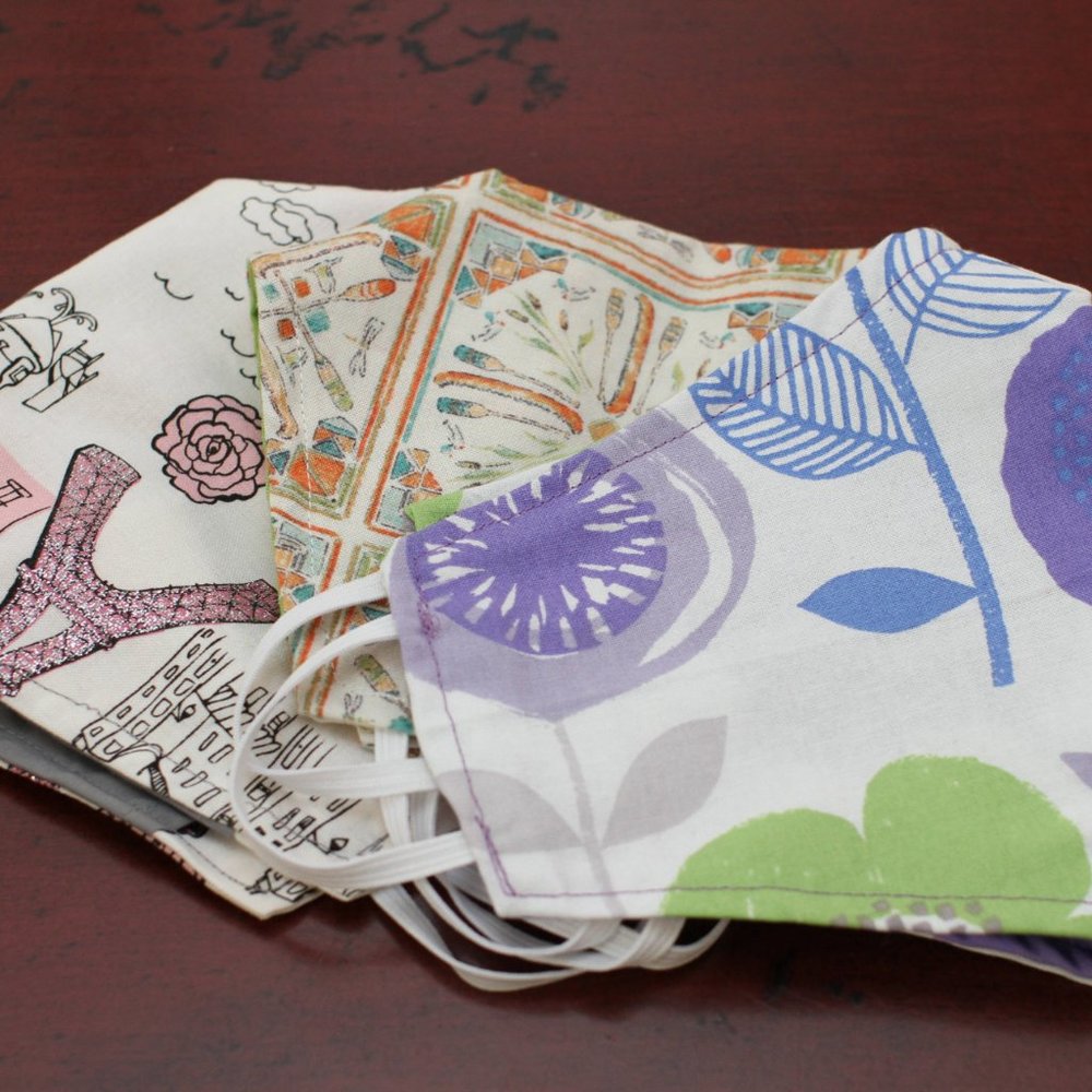 3 Pack 100% doubled cotton masks
